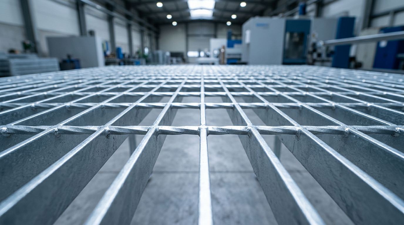 Galvanized steel bar grating – industrial flooring