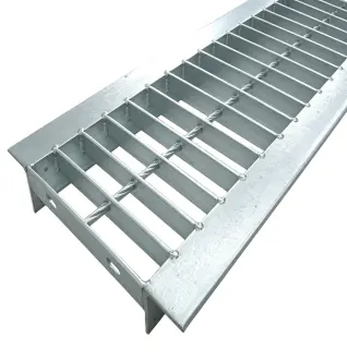 Steel bar grating detail used for weight-per-square-meter calculation
