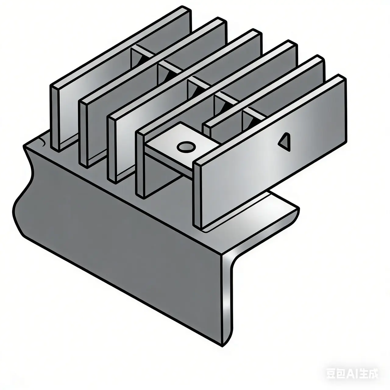 Industrial anchor component for steel structures