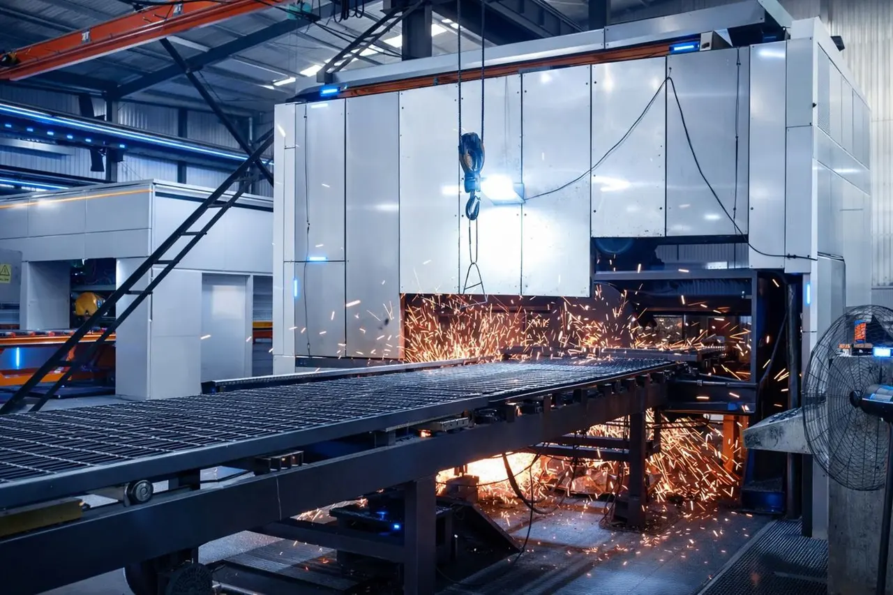 Steel bar grating industrial platform