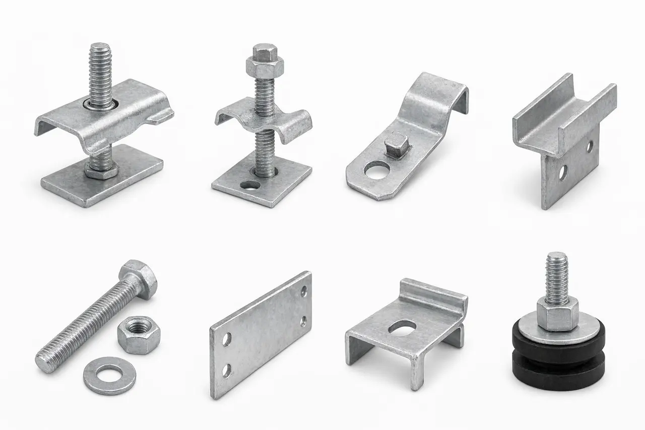 Grating fixings and accessories