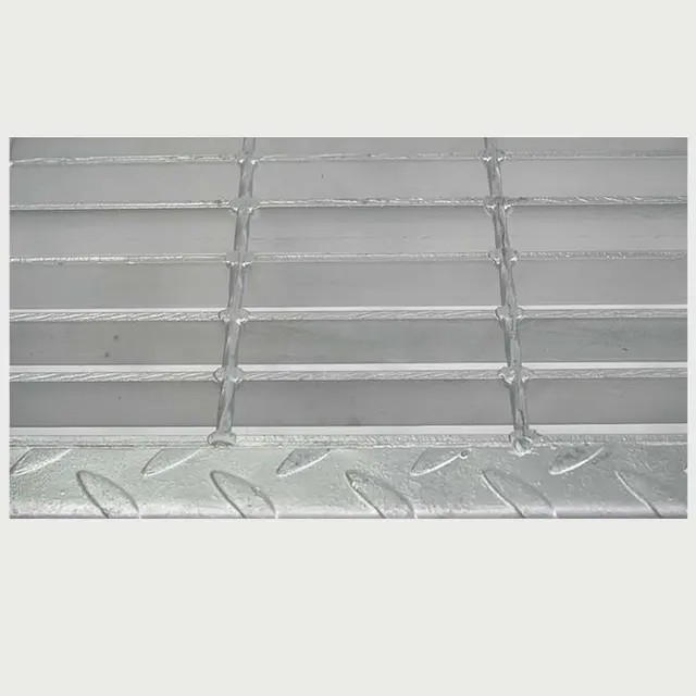 Custom fabricated stair tread detail